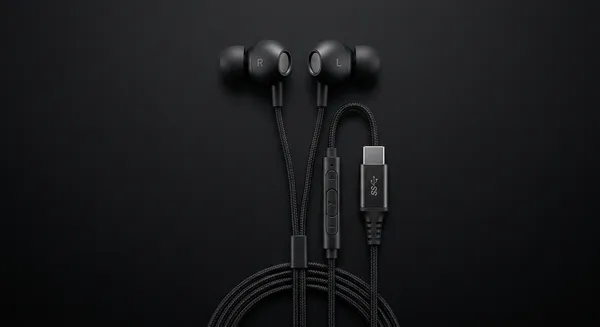 Przewodowe słuchawki USB-C